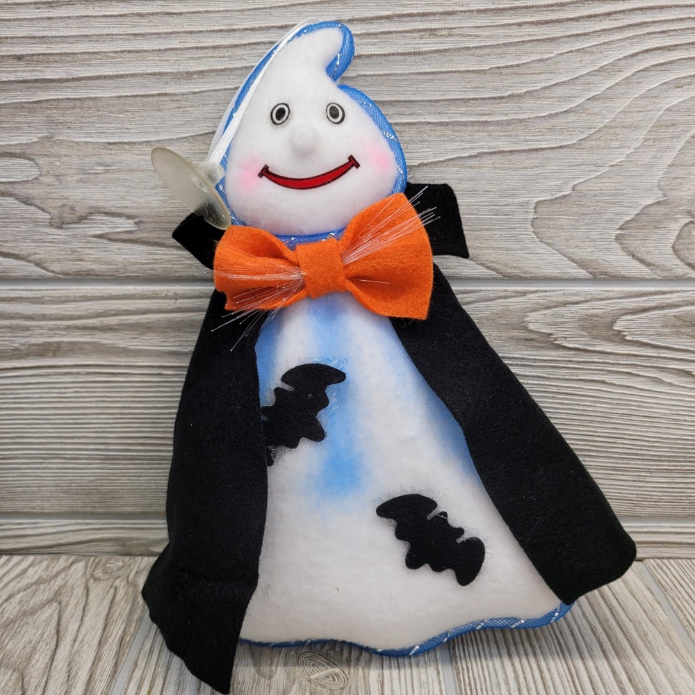 Avon Halloween Glowing Ghost‎ Fiber Optic Bow Tie Bats Hanging Suction Cup Vtg